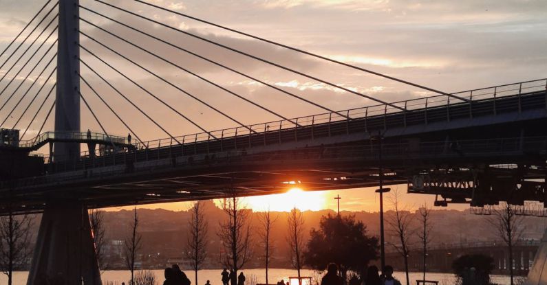 Gerber Suspension - Suspension Bridge in Turkey During Sunset