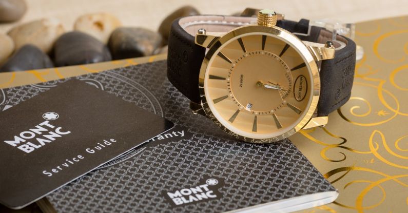 Warranty - A Mont Blanc Wristwatch with Warranty Card and Guide Book